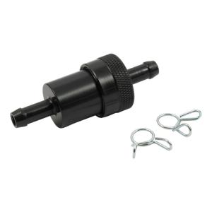 FUEL FILTER, BLACK ALUMINUM, 5/16"