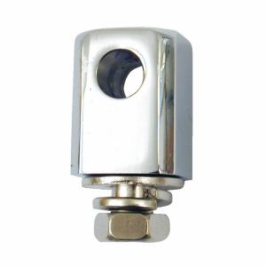 Bates style headlamp mount block. Chrome