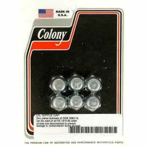 Oil line nipple cap set. Zinc, Colony