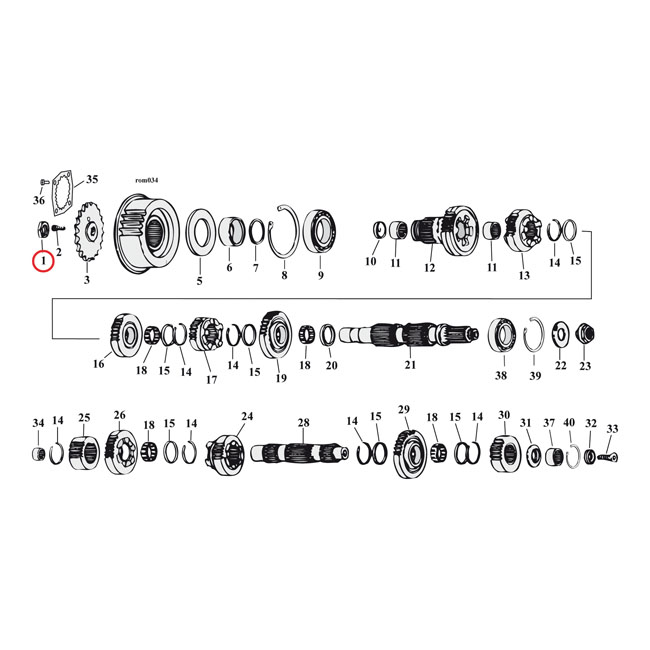 Nut Transmisson Pulley