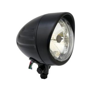 4" HEADLAMP, RIBBED BULLET & VISOR