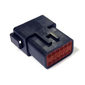 Sealed pin housing, Black 12 pin.