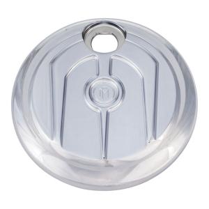PM, 'SCALLOP' TOURING FUEL TANK DOOR COVER. CHROME