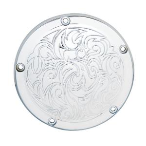 ENGRAVED DERBY COVER, CHROME