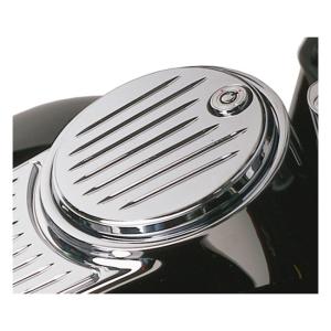 Grooved fuel door cover