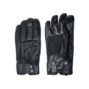 WCC GRUNGE LEATHER RIDING GLOVES BLACK