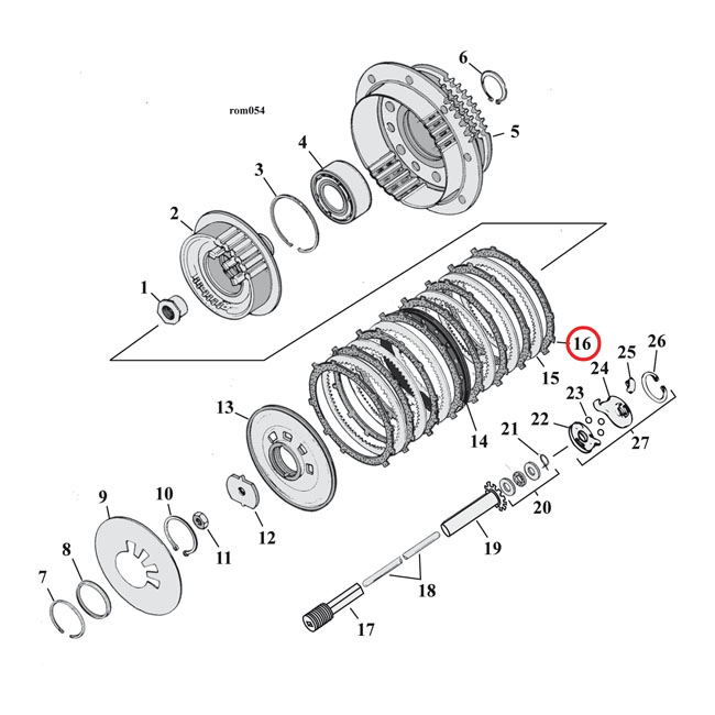 ALTO, CLUTCH PLATE SET. RED EAGLE