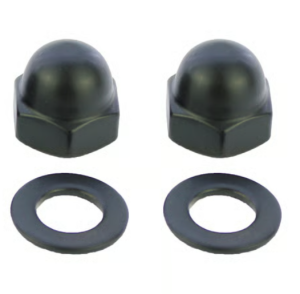 Mirror nut kit, Black, Screws4bikes