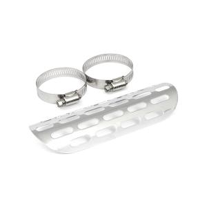 UNIVERSAL SLOTTED HEAT SHIELD 9" LONG CHROME