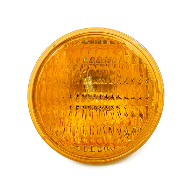 4-1/2" 35W 12V SEALED BEAM UNIT. FLUTED AMBER LENS