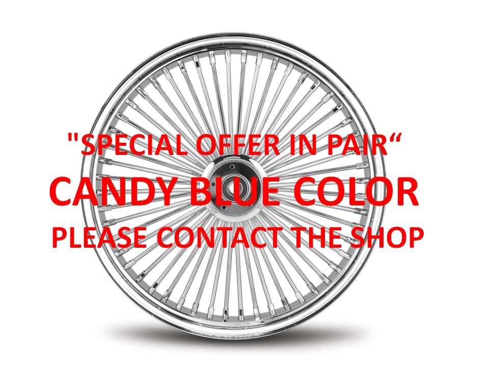 18"x8,5'' MAMMOTH 52 SPOKE WHEEL, BLUE CANDY RIM & HUB