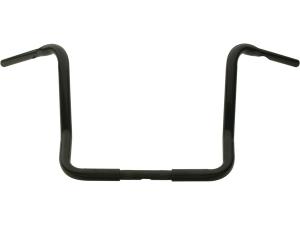 14" Dresser Ape Hanger Handlebar Non-Dimpled 3-Hole Black Powder Coated 1 1/4" Throttle By Wire Throttle Cables