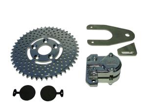 Drevbromskit 48 T Hole Style polerat ok