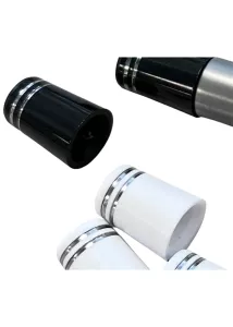 Non-C. Ferrule .335-.520 1/2" Black with 2 Silver Rings