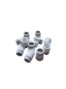 Non-C. Ferrule .370-.560 3/4’’ White with 2 Silver Rings