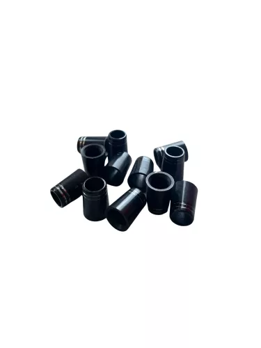 Non-Collared Ferrule .370" x .560" x 3/4’’ Black with 2 Silver Rings
