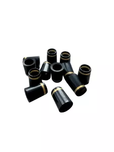 Black Iron Ferrules with Gold Ring 370" X 13,2 X 18