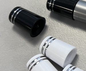 Non-C. Ferrule .355.560 3/4" Black with 2 Silver Rings (Taper)
