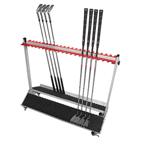 Industrial Twin Racks on Wheels 44 Clubs