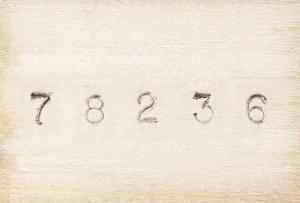 Hand Cut Number Set 5/32 (4 mm)