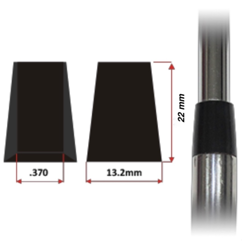 Black Special Long Iron & Wedge Ferrule .370" x 13.2 mm x 22 mm