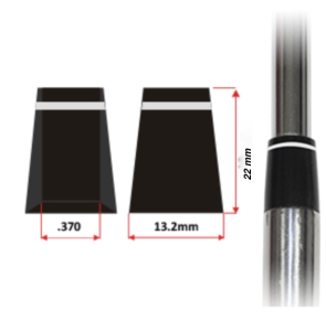Iron Ferrule Black/Silver Ring 370 x 13.2 x 22