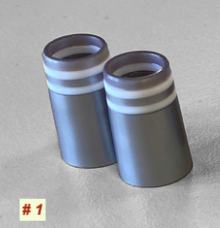 Silver Grey 3Ring Ferrule Grey/Wht/Grey .370" x 13.8 mm x 22 mm 1P Pearl Look (1)