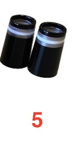 Black Ferrule 3Ring Grey/Wht/Grey .370" x 13.8 mm x 22 mm 1-P Pearl Look (5)