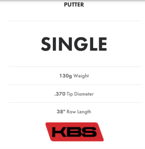 KBS One-Step Chrome Putter Shaft .370"
