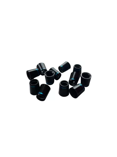 Black Wood Ferrule with Shiny Blue Ring .335" x 13 mm x 15 mm