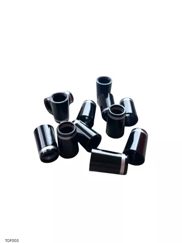 Black Iron Ferrule with Silver Ring .370" x 13.8 mm x 22 mm
