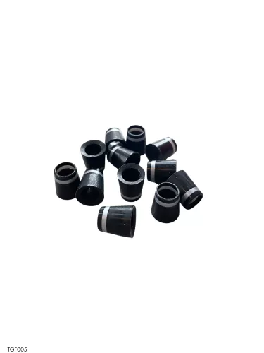 Black Wood (1) Ferrule with Silver Ring .335" x 12.7 mm x 14 mm
