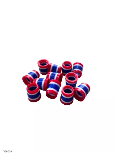 Red Diamond Wood Ferrule Color with Rings .335" x 13 mm x 15 mm