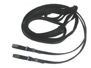 Tömmar med J-loop 7,5m syntet svarta