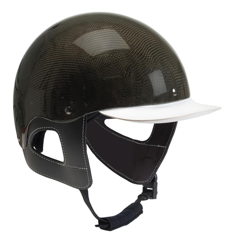 Racing helmet black with carbon coating