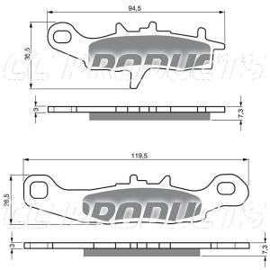 BROMSBELÄGG RM 85 05- FRAM