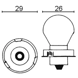 GLÖDLAMPA 6V 25W P26S