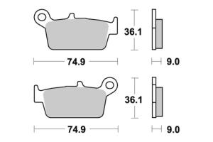 121HF/690HF Bromsbelägg SBS