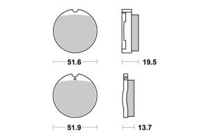 501HF Bromsbelägg SBS