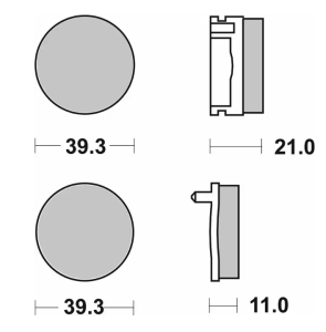 525HF Bromsklossats Ceramic Sbs