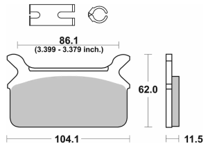 668H.HF Bromsbelägg SBS