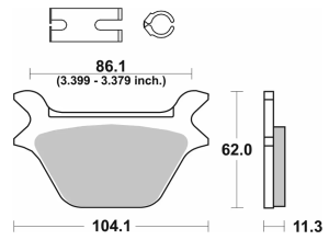 669H.LS Bromsbelägg SBS