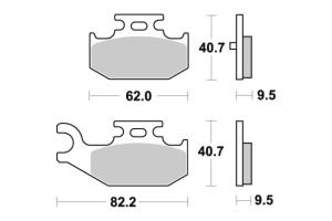 816SI Bromsbelägg SBS