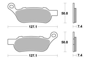 854LS Bromsklossats Sintered Sbs