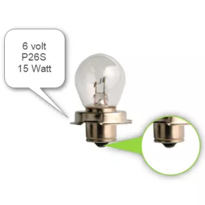 GLÖDLAMPA 6V 25W P26S
