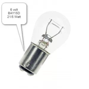 Glödlampa 6V 21/5W(10) Bay15D