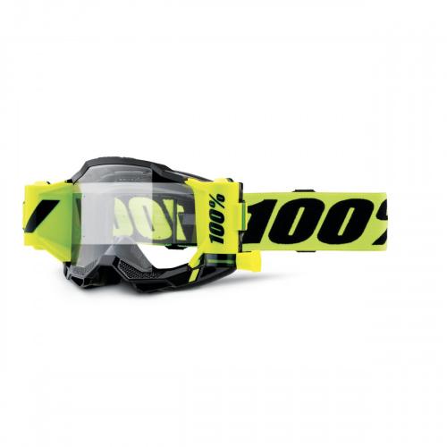 100%, ACCURI 2 FORECAST Glasögon Neon Yellow - Klar lins, VUXEN
