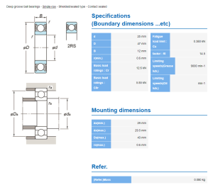 6005-2RS Koyo kullager