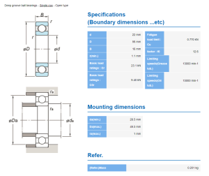 63/22-C3 Koyo kullager