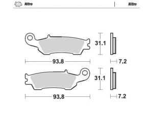 94921 Moto-Master, Bromsbelägg Nitro, FRAM
